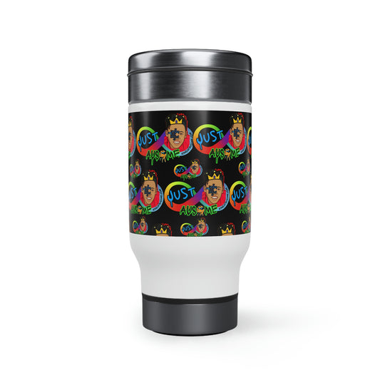 JUST AUSOME~Stainless Steel Travel Mug with Handle, 14oz